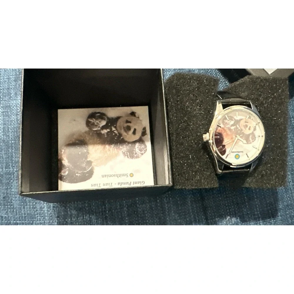 Game Time Smithsonian Panda Snow  Men's Watch Black New Purchased for $129